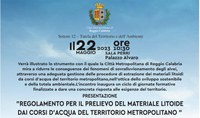 Prelievo di materiale litoide dai corsi d'acqua: lunedi 22 maggio l'incontro formativo a Palazzo Alvaro