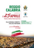 Reggio Calabria celebra la festa di Liberazione: il 25 aprile alle 10.00 la cerimonia alla Stele del Partigiano alla Villa Comunale